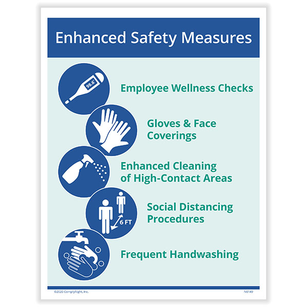 Picture of Enhanced Safety Measures Poster, Pack of 3