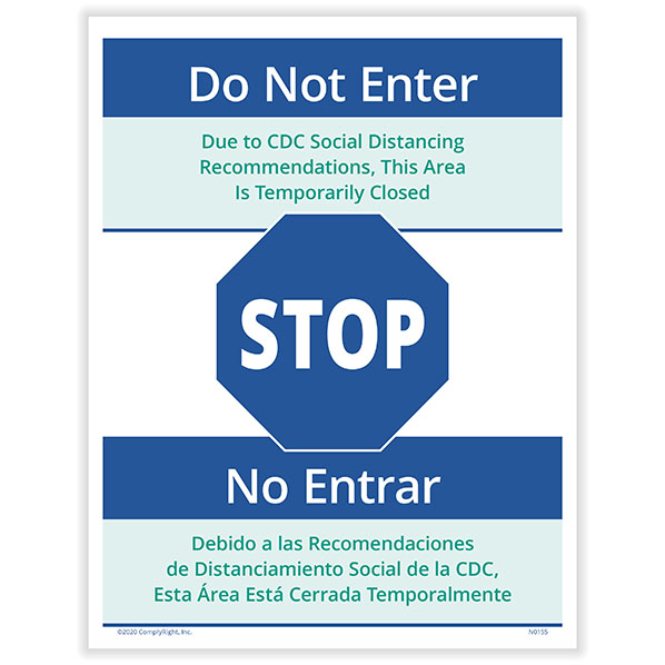 Picture of Do Not Enter Posting Notice, Bilingual