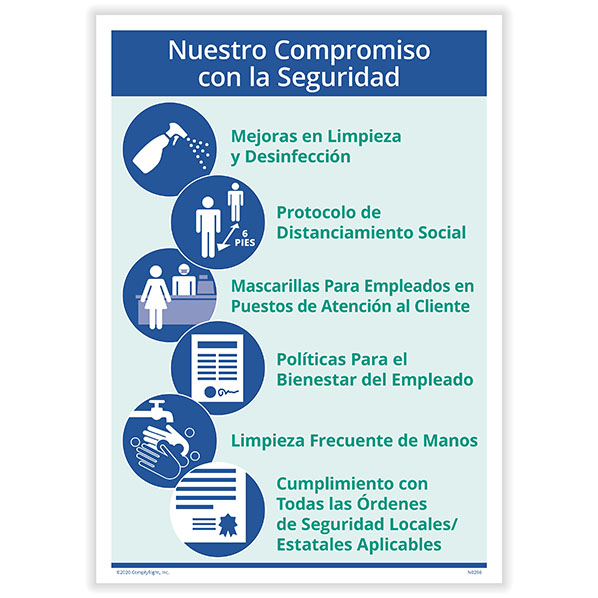 Picture of Our Commitment to Safety Poster, Spanish, Pack of 3