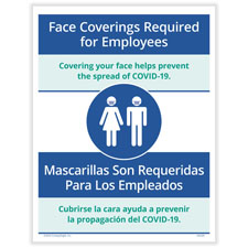 Picture of Face Coverings Required Posting Notice, Bilingual