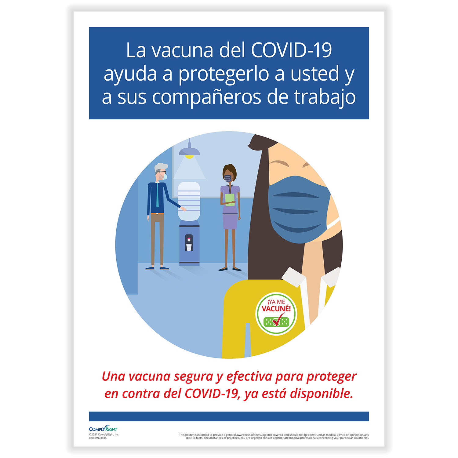 Picture of COVID-19 Vaccination Awareness Poster, Spanish, Pack of 3