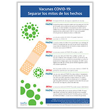 Picture of COVID-19 Vaccines: Myths & Facts Poster, Spanish