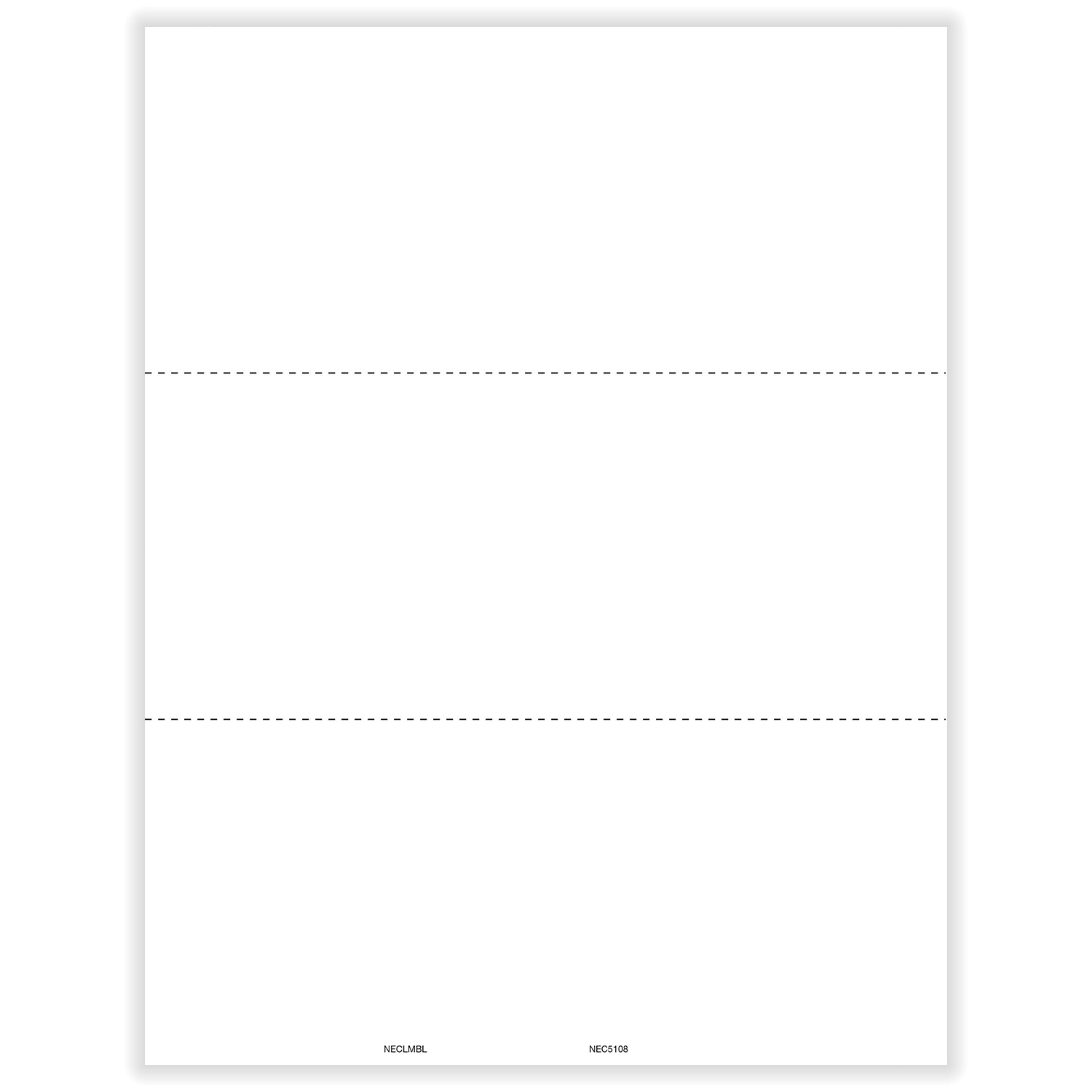 Picture of 1099-NEC Blank, Copy B, 3-Up, w/ Backer Instructions (1,500 Forms)
