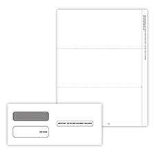 Picture of 1099-NEC Set, Blank 3-Part, Electronic Filing, with Self-Seal Envelopes (50 Recipients)