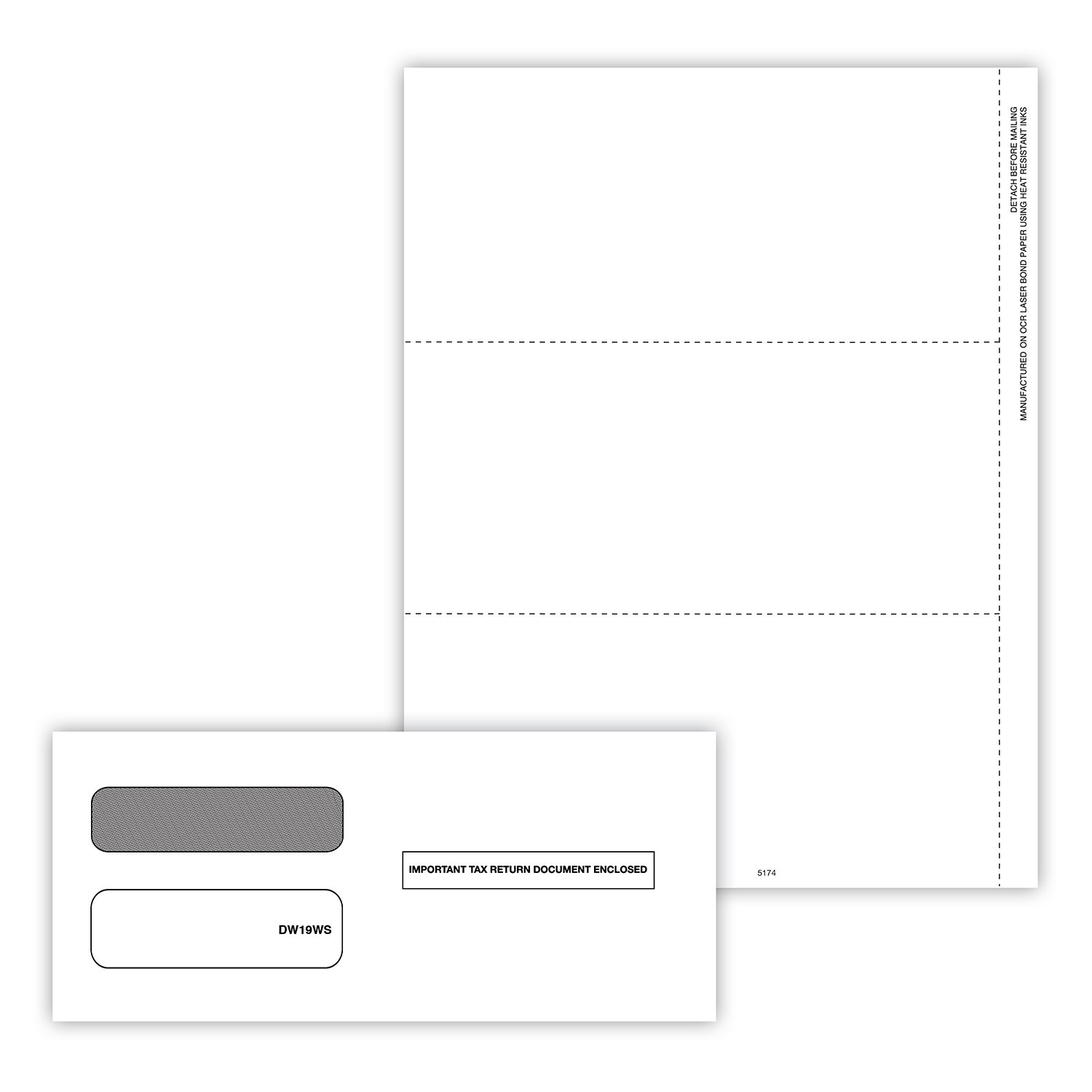Picture of 1099-NEC Set, Blank 3-Part, Electronic Filing, with Self-Seal Envelopes (50 Recipients)