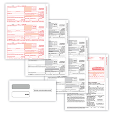 Picture of 1099-NEC Set, Copy A,B,C w/ Self-Seal Envelopes (DW19S) (20 Employees/Recipients)