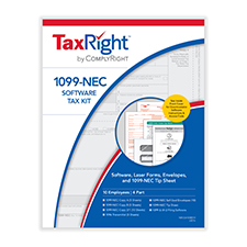 Picture of TaxRight 1099-NEC 4-Part Software Set (10 Recipients)