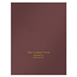 Picture of Tax Presentation Folder (Imprinted), One Pocket, Spine, Extendable Tab and BC Slot, Burgundy, 9" x 11-3/4", Pack of 50