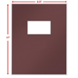 Picture of Tax Presentation Folder, Two Piece Report Cover, Single Window, Burgundy, 8-1/2" x 11", Pack of 50