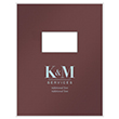 Picture of Tax Presentation Folder (Imprinted), Two Piece Report Cover, Single Window, Burgundy, 8-1/2" x 11", Pack of 50