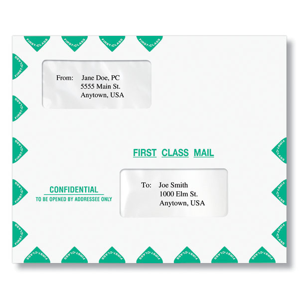 Picture of Tax Return Envelope (Peel & Seal), Confidential (Landscape), 9-1/2" x 11-1/2", Pack of 50