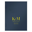 Picture of Tax Presentation Folder (Imprinted), Report Cover, Spine, Side-Staples Tabs, Navy Blue, 8-5/8" x 11-1/4", Pack of 50