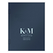 Picture of Tax Presentation Folder (Imprinted), Report Cover, Spine, Side-Staples Tabs, Navy Blue, 8-5/8" x 11-1/4", Pack of 50