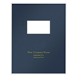 Picture of Tax Presentation Folder (Imprinted), Two Piece Report Cover, Single Window, Navy Blue, 8-1/2" x 11", Pack of 50