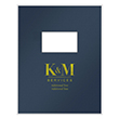 Picture of Tax Presentation Folder (Imprinted), Two Piece Report Cover, Single Window, Navy Blue, 8-1/2" x 11", Pack of 50