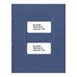 Picture of Tax Presentation Folder (Imprinted), Double Windows, Midnight Blue, Side-Staples, One Pocket, 8-7/8" x 11-3/8", Pack of 50