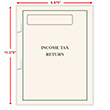 Picture of Tax Presentation Folder, Single Window, Beige, Side-Staples, One Pocket, 8-7/8" x 11-3/8", Pack of 50