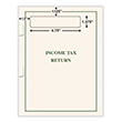 Picture of Tax Presentation Folder, Single Window, Beige, Side-Staples, One Pocket, 8-7/8" x 11-3/8", Pack of 50