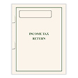 Picture of Tax Presentation Folder, Single Window, Beige, Side-Staples, One Pocket, 8-7/8" x 11-3/8", Pack of 50