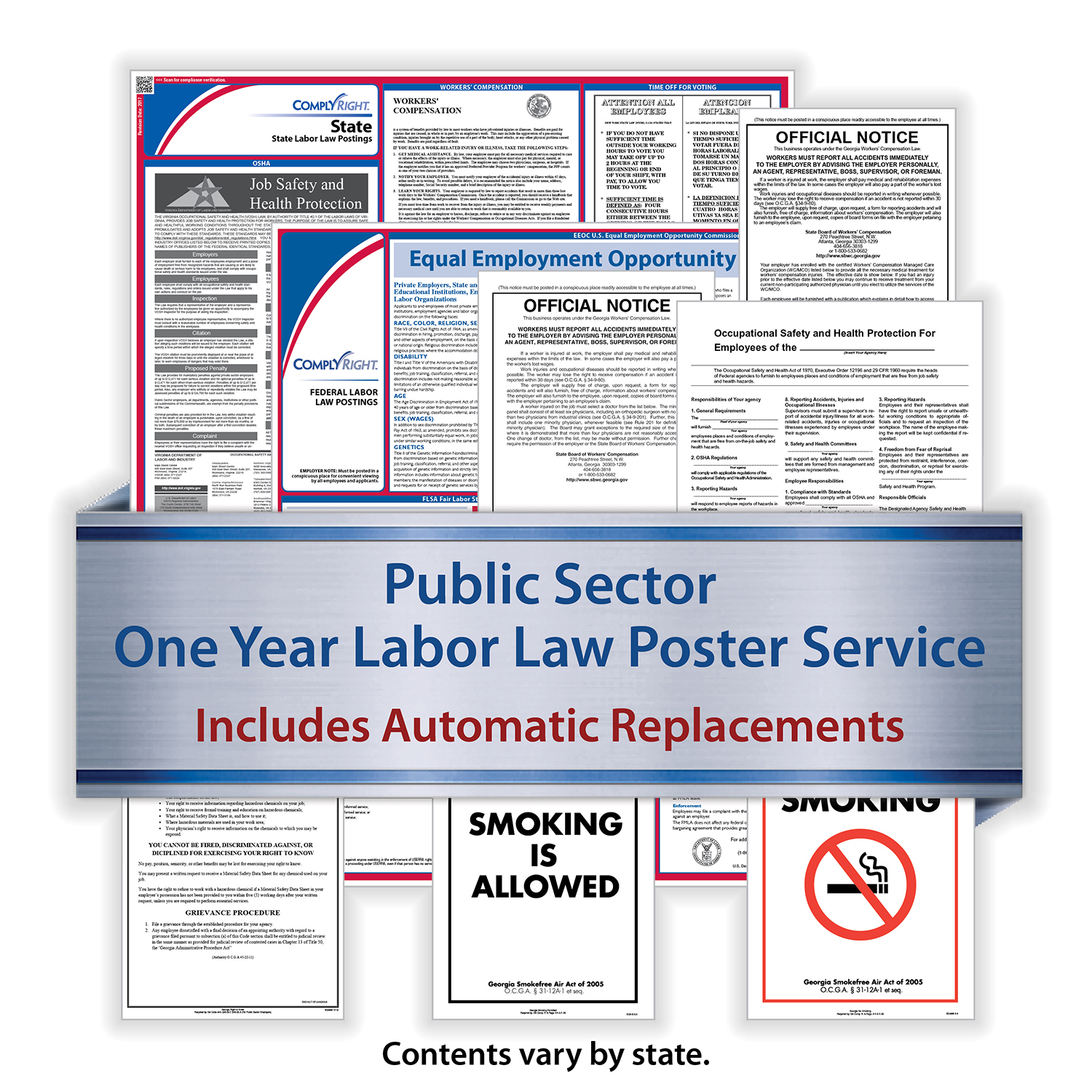 Picture of PUBLIC SECTOR - Federal (English) & State (English) Labor Law Poster Service (1-Year)