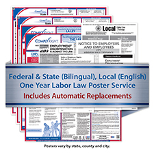 Picture of Federal (Bilingual), State (Bilingual) & LOCAL Labor Law Poster Service (1-Year)