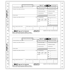 Picture of W-2, 3-Part, 1-Wide, Employee, Carbonless