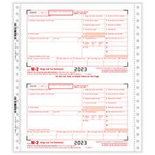 Picture of W-2, 3-Part, 1-Wide, Employer, Carbonless