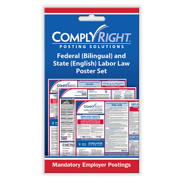 Picture of Federal (Bilingual) & State (English) Labor Law Poster Set - Card